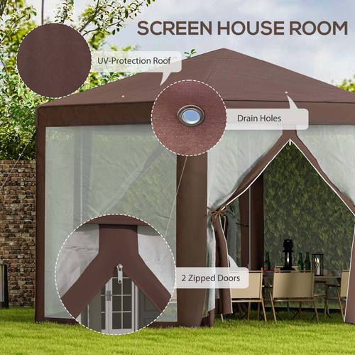 Hexagonal Garden Gazebo Party Tent Patio Marquee Canopy - Cheap Tent