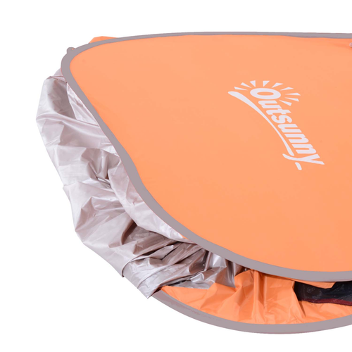 Beach Tent Instant Camping Pop up Tent Sun Shade Shelter, Orange Outsunny - Cheap Tent