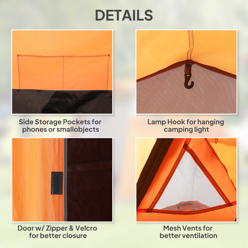 Outsunny 3 Man 2-Room Tent Camping Tent With Living Area Air Vents - Cheap Tent