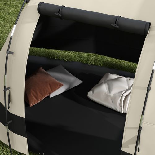 Outsunny Blackout Camping Tent with Bedroom & Living Room for 4-5 Person, Khaki - Cheap Tent