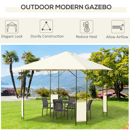Outdoor Gazebo for Garden Party Tent, Wedding Canopy Pavilion Cream-white - Cheap Tent