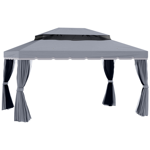 Outsunny 3x4m 2-Tier Gazebo Aluminium Garden Marquee Party Tent - Cheap Tent
