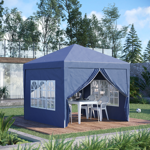 Outsunny 2mx2m Pop Up Gazebo Party Tent Canopy Marquee with Storage Bag Grey - Cheap Tent