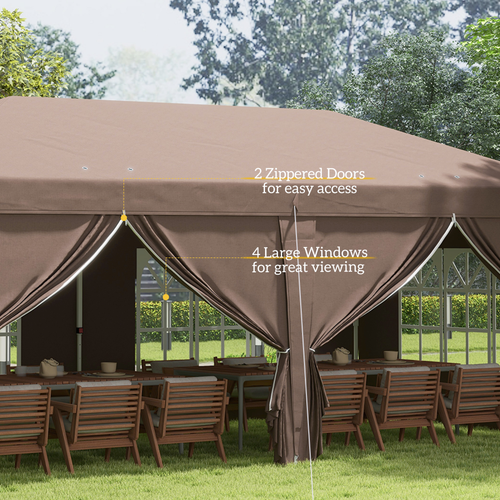 3 x 6m Pop Up Gazebo Height Adjustable Party Tent w/ Storage Bag Black - Cheap Tent