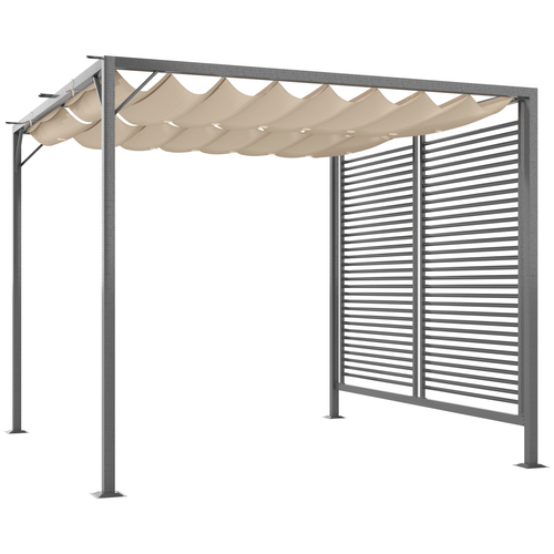 Metal Pergola Patio Sun Shelter Grape Tent Retractable Canopy UV Cut - Cheap Tent