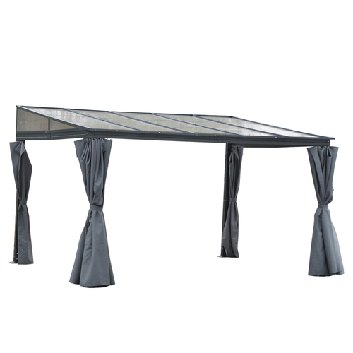 Outdoor Hardtop Pergola Party Tent Garden Waterproof , 4 x 3m, Grey - Cheap Tent