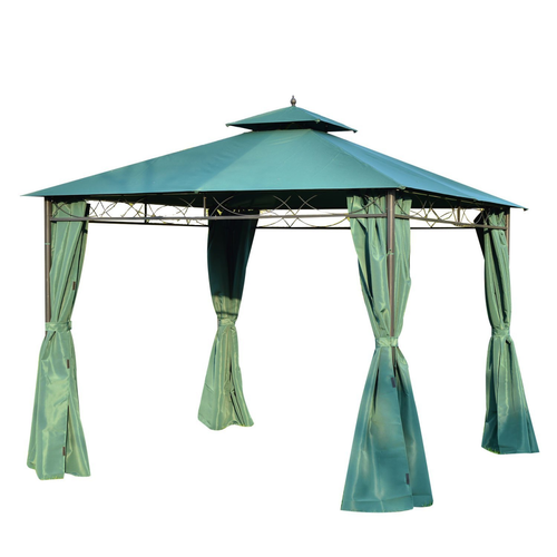 Outsunny 3 x 3m Metal Garden Gazebo Marquee Party Tent Canopy Pavilion Sidewalls - Cheap Tent
