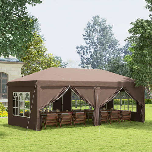 3 x 6m Pop Up Gazebo Height Adjustable Party Tent w/ Storage Bag Black - Cheap Tent