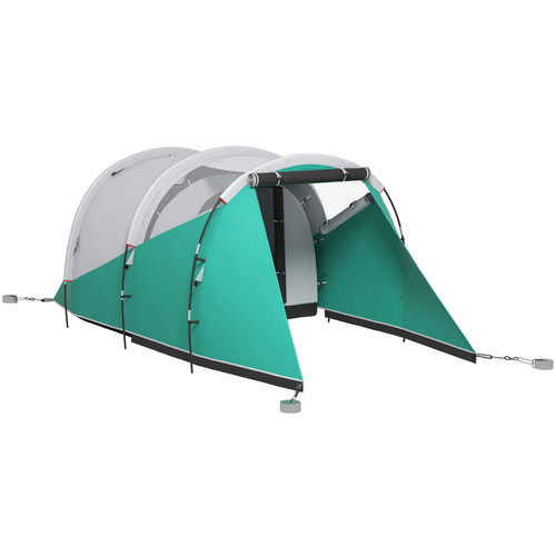 Outsunny 3000mm Waterproof Camping Tent with 2 Rooms for 4-5 Man, Green - Cheap Tent
