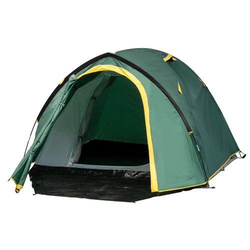 Outsunny Compact Camping Tent w/ Vestibule & Mesh Vents for Hiking Green - Cheap Tent