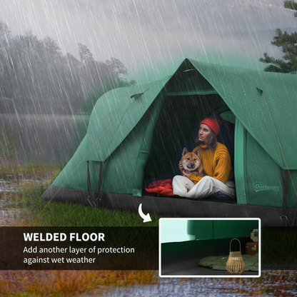 Outsunny Outdoor Camping Tent For 5-6 W/ Bag, Fibreglass & Steel Frame - Cheap Tent