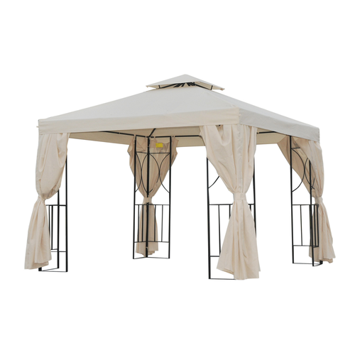 3 x 3m Garden Metal Gazebo Sun Shade Shelter Outdoor Party Tent Outsunny - Cheap Tent