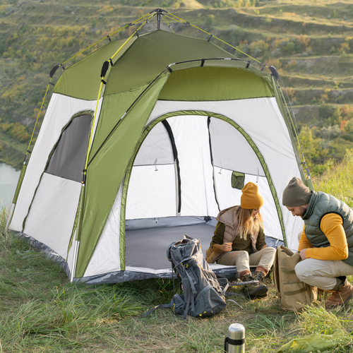 Four Man Pop Up Tent Automatic Camping Backpacking Dome Shelter Outsunny - Cheap Tent