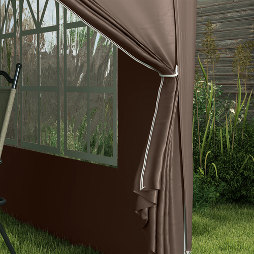 Outsunny 3x3 m Pop Up Gazebo Party Tent Canopy Marquee with Storage Bag Coffee - Cheap Tent