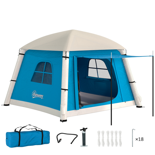 Outsunny Inflatable Camping Tent, Easy Setup 2 Man Tent - Cheap Tent