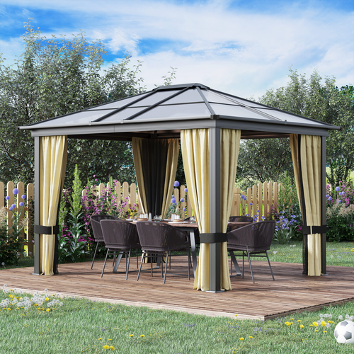 Garden Party Tent Gazebo 3x3.6 m-Brown/Beige - Cheap Tent