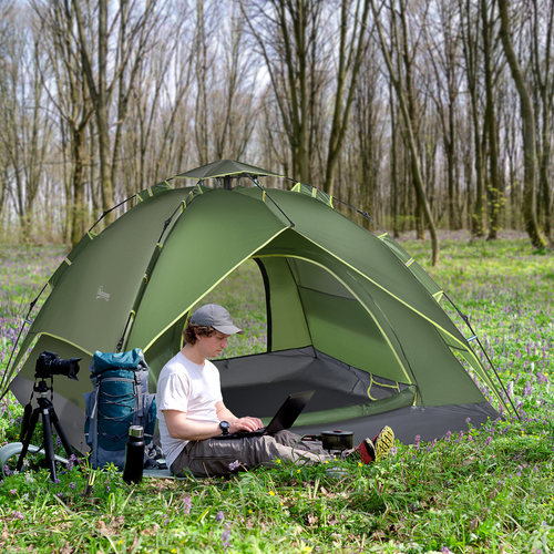 2 Man Pop Up Tent Camping Festival Hiking Family Travel Shelter Outsunny - Cheap Tent