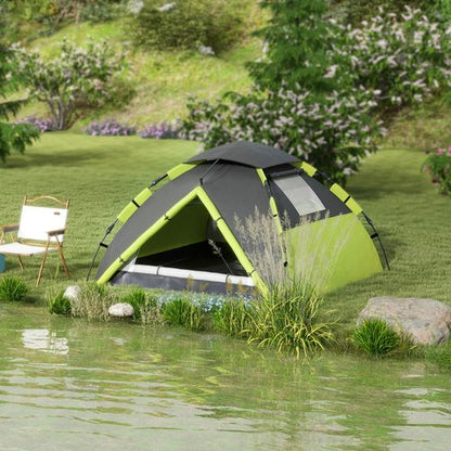 Outsunny 3-4 Man Camping Tent Portable with Bag, Quick Setup - Cheap Tent