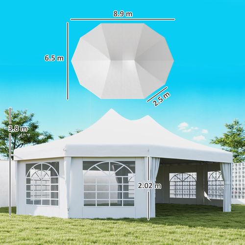 Outsunny 10 Sides Heavy Duty Tent Gazebo Outdoor Party Wedding Event Marquee - Cheap Tent