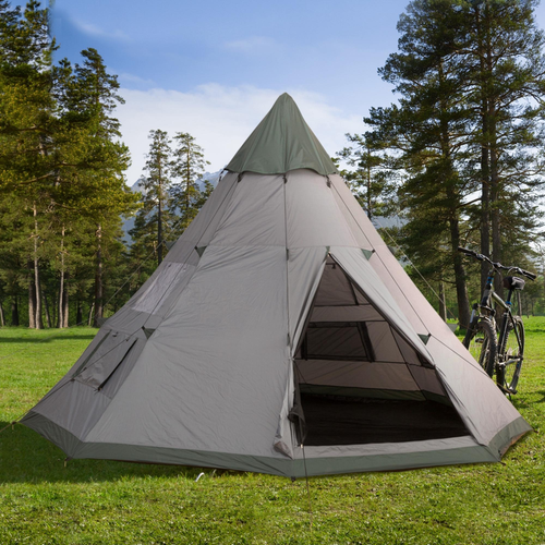 6-7 Person Large Family Party Camping Tent Carrying Bag, Mesh Window Outsunny - Cheap Tent