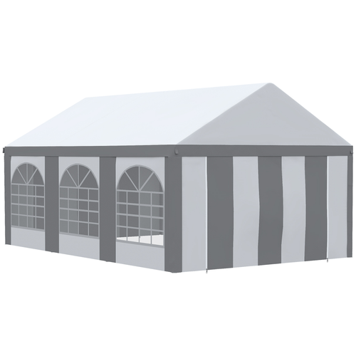 6 x 4m Party Tent, Marquee Gazebo with Sides, Six Windows and Double Doors - Cheap Tent