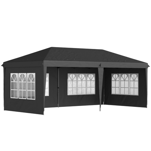 Outsunny 3 x 6m Heavy Duty Gazebo Marquee Party Tent with Storage Bag Grey - Cheap Tent