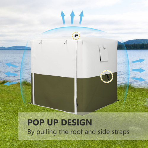 Outsunny 2 x 2m Pop Up Gazebo with Sides Easy up Party Tent with Carry Bag Green - Cheap Tent