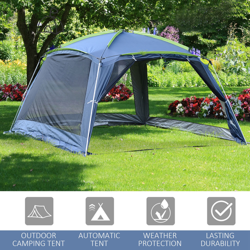 Camping Tent Sun Shelter Shade Garden Outdoor Dark Green Outsunny - Cheap Tent