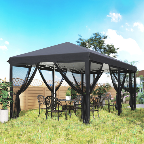 Outsunny 6 x 3(m) Pop Up Party Tent Canopy with 6 Removable Sidewalls - Cheap Tent