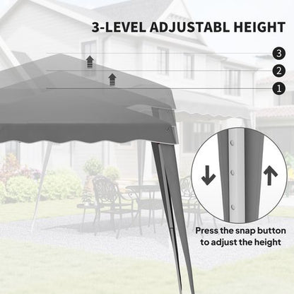 Outsunny Garden Pop up Gazebo Tent Party Water-resistant 2.5 x 2.5M Grey - Cheap Tent