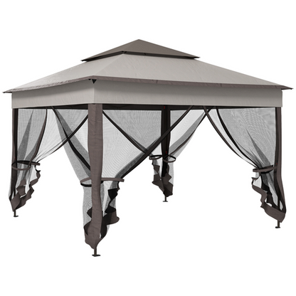 Outsunny Garden Folding Tent Heavy Duty Pop Up Gazebo for Party Light Grey - Cheap Tent