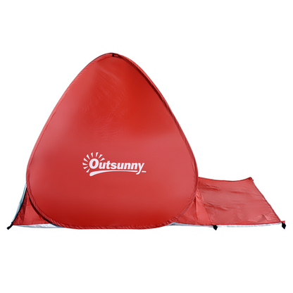 Beach Tent Instant Camping Pop up Tent Sun Shade Shelter, Red Outsunny - Cheap Tent