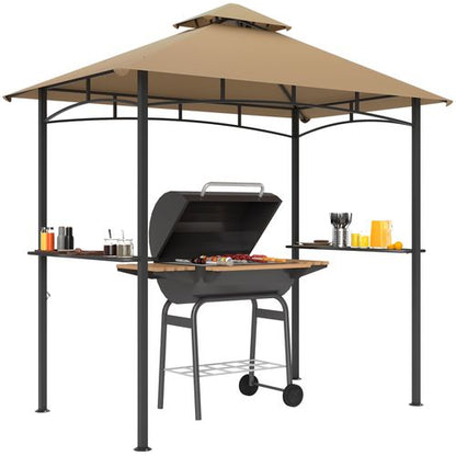 Outsunny Outdoor Double-tier BBQ Gazebo Shelter Grill Canopy Barbecue Tent - Cheap Tent