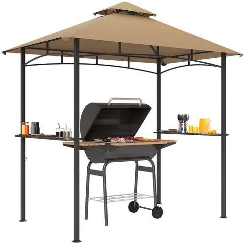 Outsunny Outdoor Double-tier BBQ Gazebo Shelter Grill Canopy Barbecue Tent - Cheap Tent