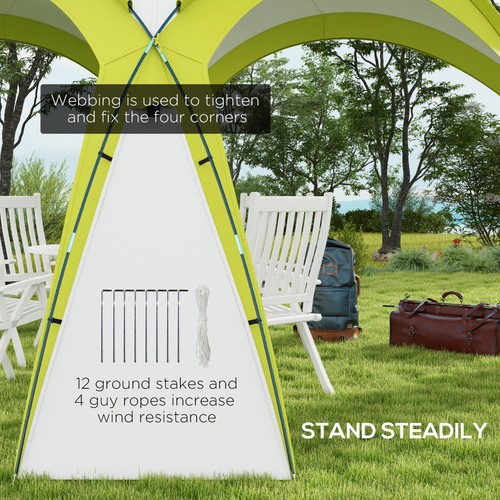 Outsunny Outdoor Gazebo Event Shelter Party Tent for Garden Green - Cheap Tent