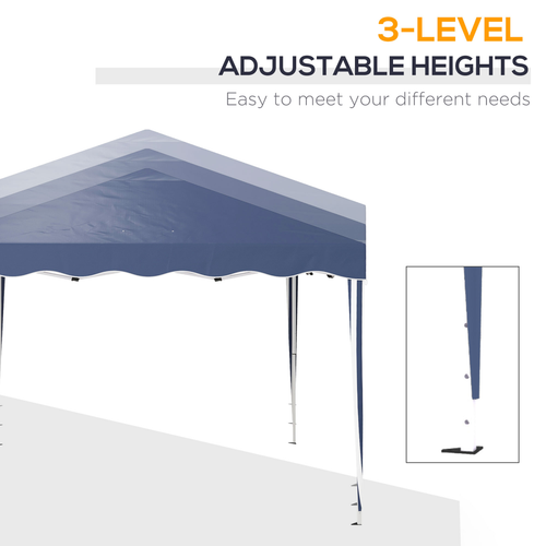 Outsunny 3x3(m) Pop Up Gazebo Marquee Tent for Garden w/ Carry Bag Blue - Cheap Tent