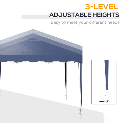 Outsunny 3x3(m) Pop Up Gazebo Marquee Tent for Garden w/ Carry Bag Blue - Cheap Tent