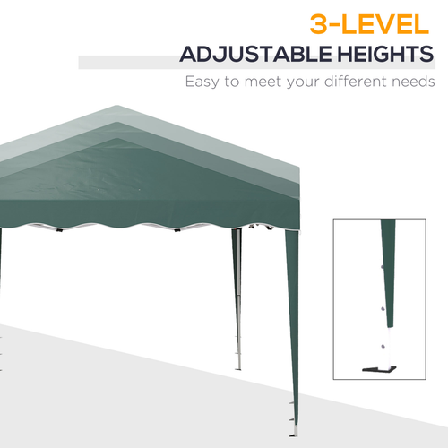 Outsunny 3x3(m) Pop Up Gazebo Marquee Tent for Garden w/ Carry Bag Green - Cheap Tent