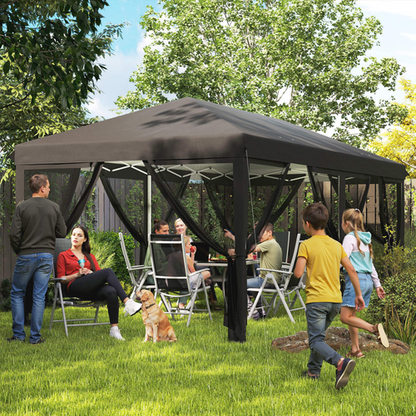 Outsunny 6 x 3(m) Pop Up Party Tent Canopy with 6 Removable Sidewalls - Cheap Tent