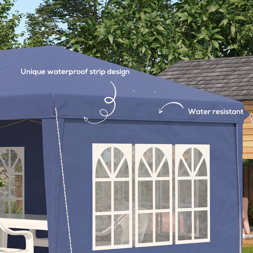 3 x 6m Heavy Duty Gazebo Marquee Party Tent with Storage Bag Blue - Cheap Tent