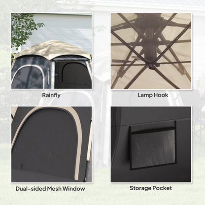 Outsunny Instant Camping Tent, 4 Person Easy Setup Dome Tent - Cheap Tent