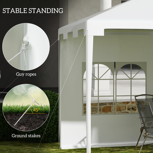 3 x 4 m Garden Gazebo Outdoor Canopy Marquee Party Tent White - Cheap Tent