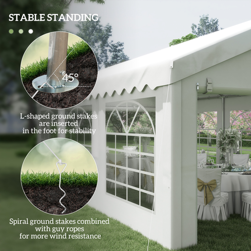Gazebo Marquee Party Tent, Steel Frame-White - Cheap Tent