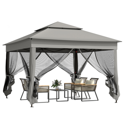 Outsunny Garden Folding Tent Heavy Duty Pop Up Gazebo for Party Dark Grey - Cheap Tent