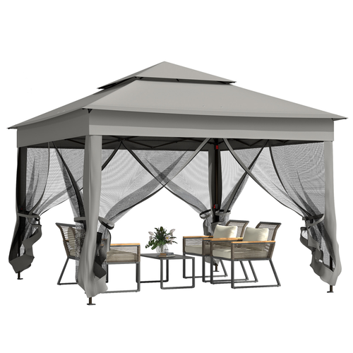 Outsunny Garden Folding Tent Heavy Duty Pop Up Gazebo for Party Dark Grey - Cheap Tent
