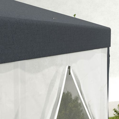 Outsunny Hexagonal Gazebo Patio, Outdoor Canopy Patio Party Tent Dark Grey - Cheap Tent
