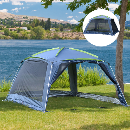 Camping Tent Sun Shelter Shade Garden Outdoor Dark Green Outsunny - Cheap Tent