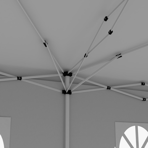 Outsunny 3 x 6m Pop Up Gazebo Height Adjustable Party Tent w/ Storage Bag Black - Cheap Tent