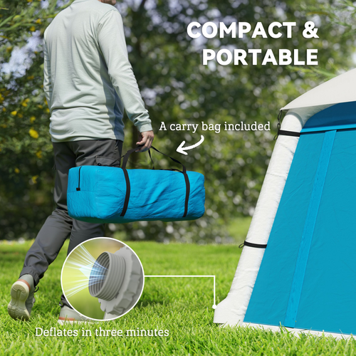 Outsunny Inflatable Camping Tent, Easy Setup 2 Man Tent - Cheap Tent