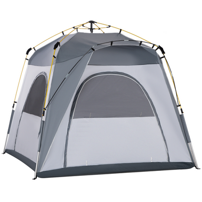 Outsunny Four Man Pop Up Tent Automatic Camping Backpacking Dome Shelter, Green - Cheap Tent